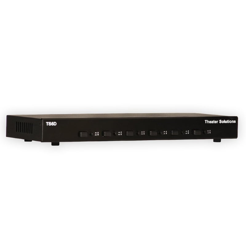 Theater Solutions TS6 Six Zone Speaker Selector Box with Ohm Protection 6 Pair Speaker Switcher - Black - Image 2